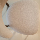 Eetkamerstoelen-Japandi Eetkamerstoel Yura Beige - Walnootlook Frame-Dimehouse