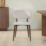 Eetkamerstoelen-Japandi Eetkamerstoel Yura Zand - Walnootlook Frame-Dimehouse