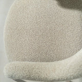 Eetkamerstoelen-Japandi Eetkamerstoel Zandkleur Bouclé Suki - Walnoot Frame - Met Armleuning-Dimehouse