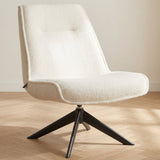 Swivel armchair Marijn teddy natural mood photo in modern interior