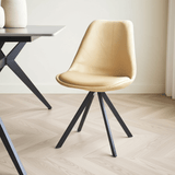 Eetkamerstoel Jace Velvet Beige - Zonder Armleuningen