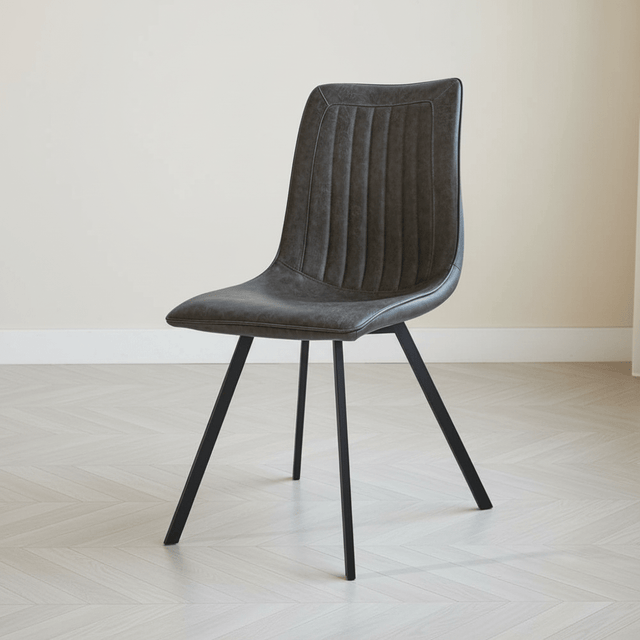 Eetkamerstoel Jimmy PU-kunstleer antraciet