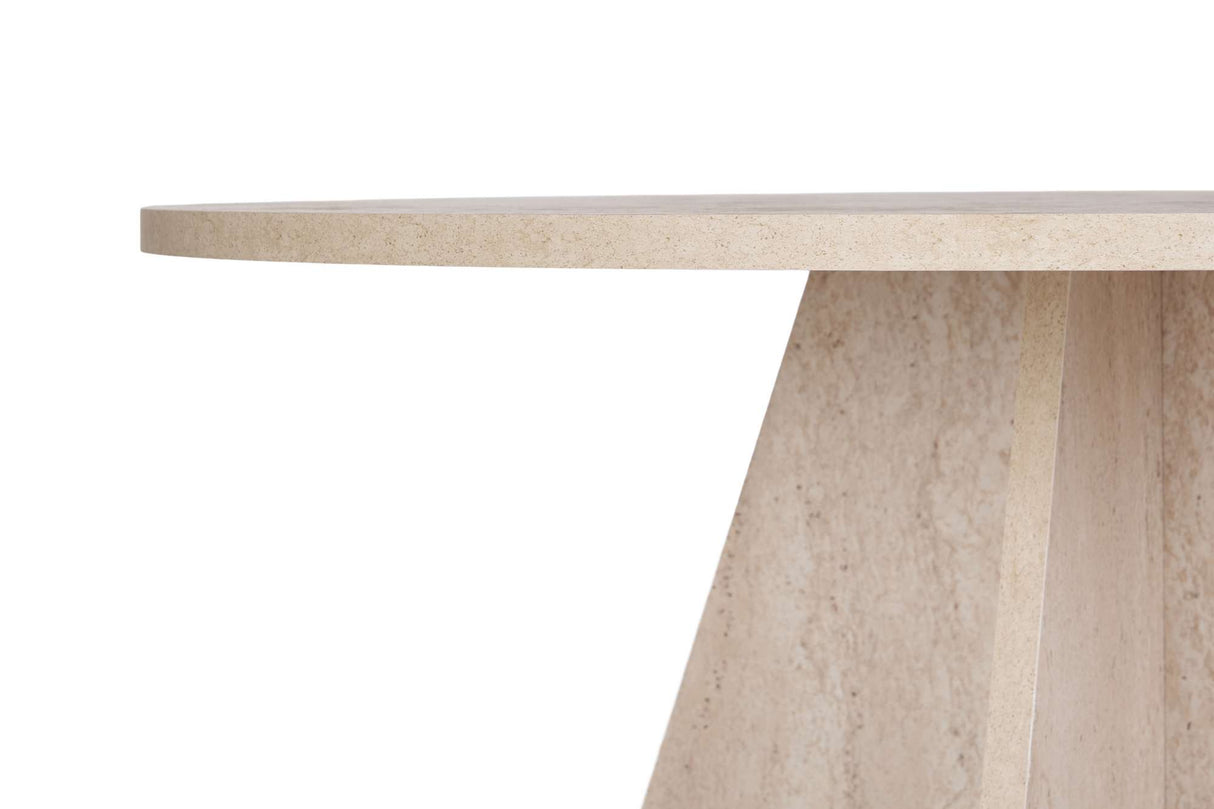 Dining room table round travertine - 120 cm - Mary