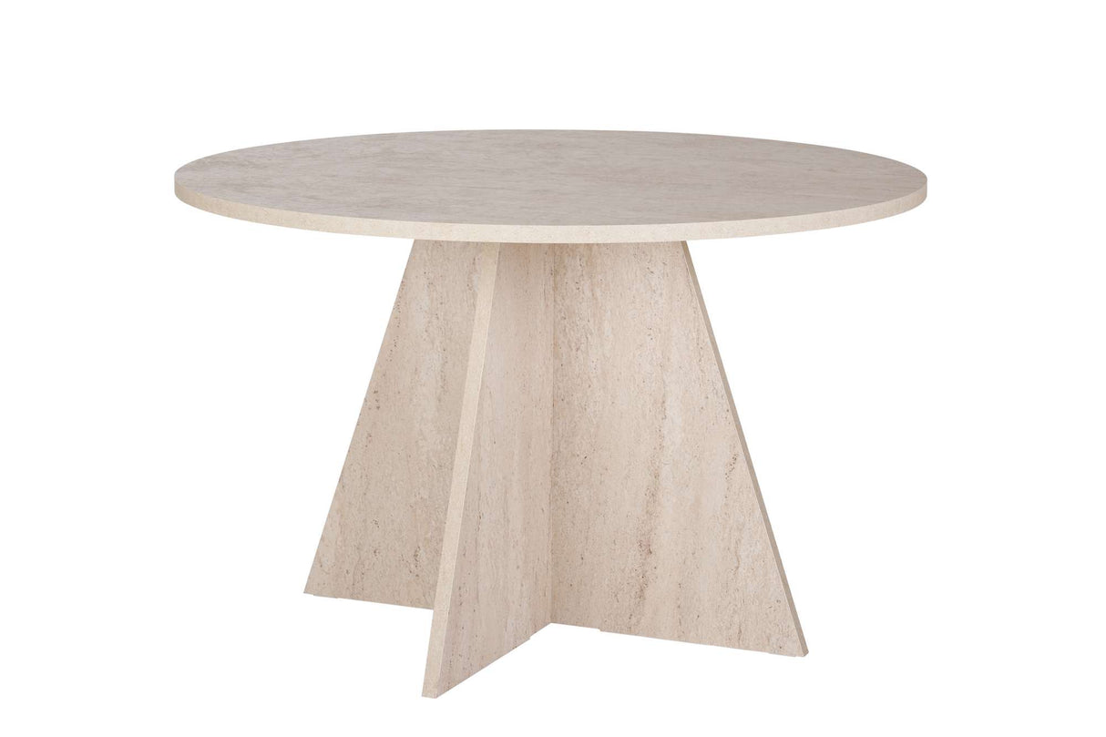 Dining room table round travertine - 120 cm - Mary