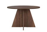 Dining room table round Walnut - 120 cm - Mary