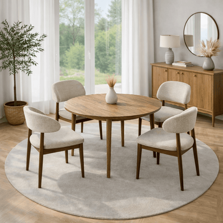 Rectangular Walnut Melamine Dining Table 180x89.5x75 cm - Linova