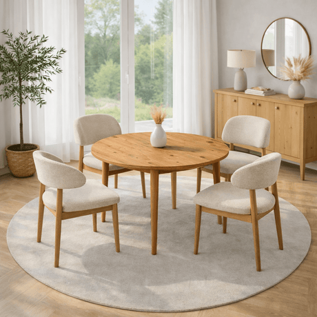 Rectangular Walnut Melamine Dining Table 180x89.5x75 cm - Linova