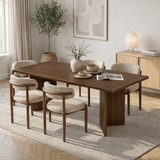 Eettafels - Eettafel Walnoot Melamine rechthoekig 180x89,5x75 cm - Linova - Dimehouse