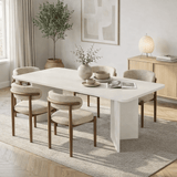 Eettafels - Eettafel Wit Melamine rechthoekig 180x89,5x75 cm - Linova - Dimehouse