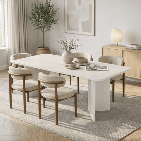 Eettafels - Eettafel Wit Melamine rechthoekig 180x89,5x75 cm - Linova - Dimehouse