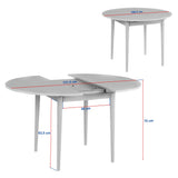 Eettafels - Eettafel travertin melamine uitschuifbaar 100 - 130 cm - Vienna - Dimehouse