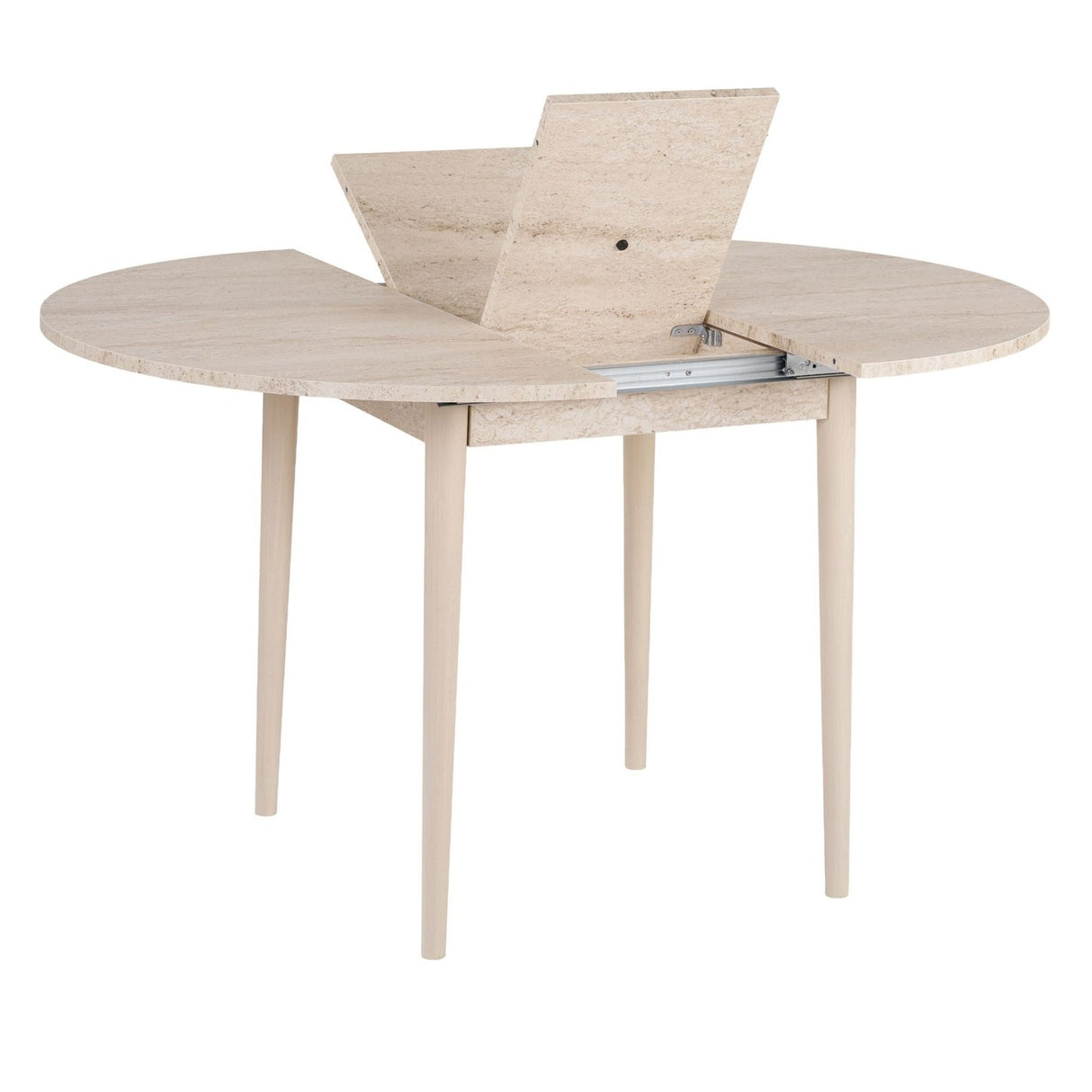 Eettafels - Eettafel travertin melamine uitschuifbaar 100 - 130 cm - Vienna - Dimehouse