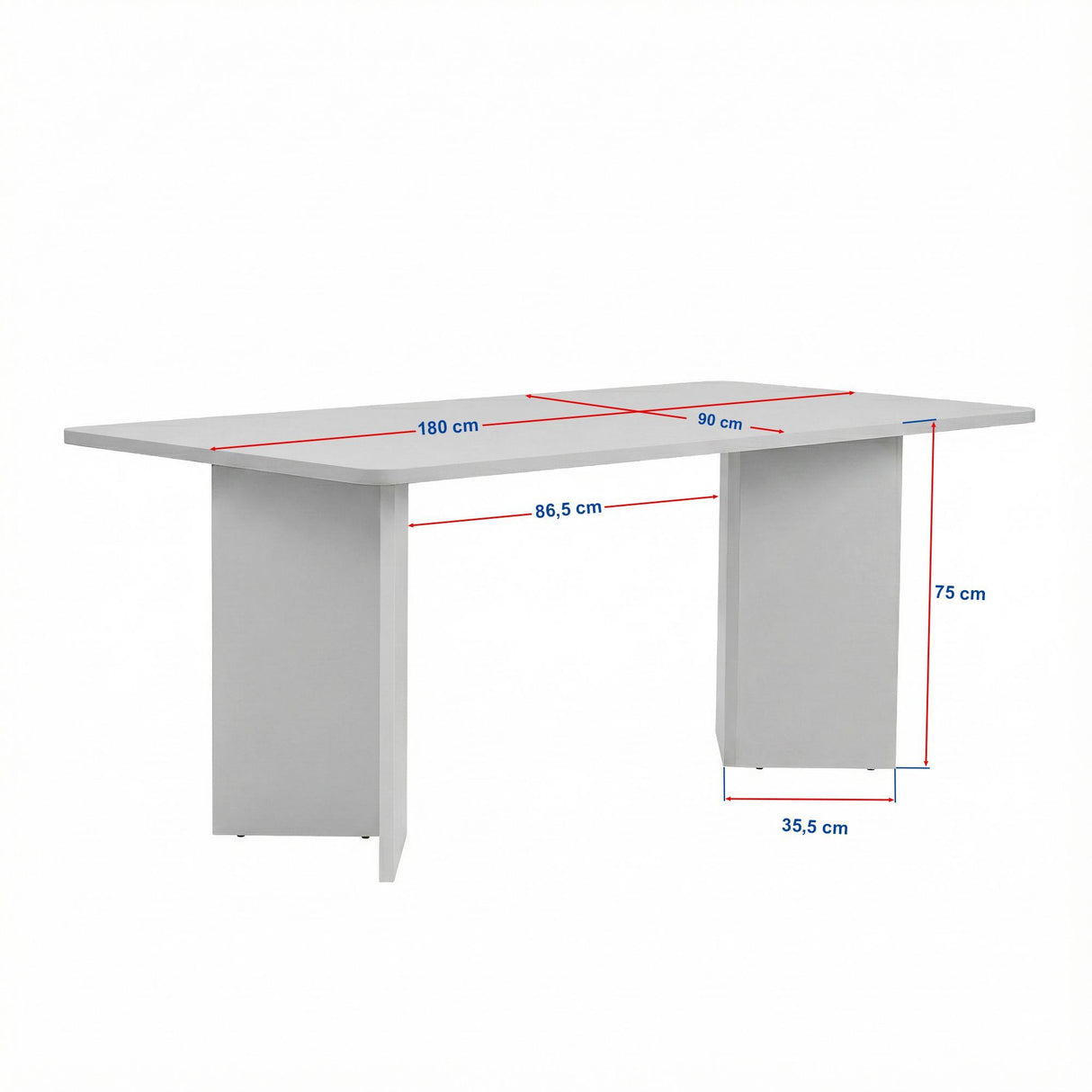 Eettafels - Eettafel Zwart Melamine rechthoekig 180x89,5x75 cm - Linova - Dimehouse