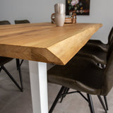 Eettafel Revi eikenhout U-poot wit