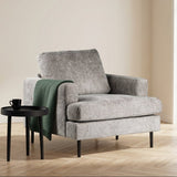 Armchair Faya beige fabric mood photo in modern interior