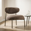 Armchair Nova Round Brown Fabric atmospheric photo in a modern interior