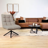 Yuki Taupe Bouclé Swivel Armchair 360° Rotatable
