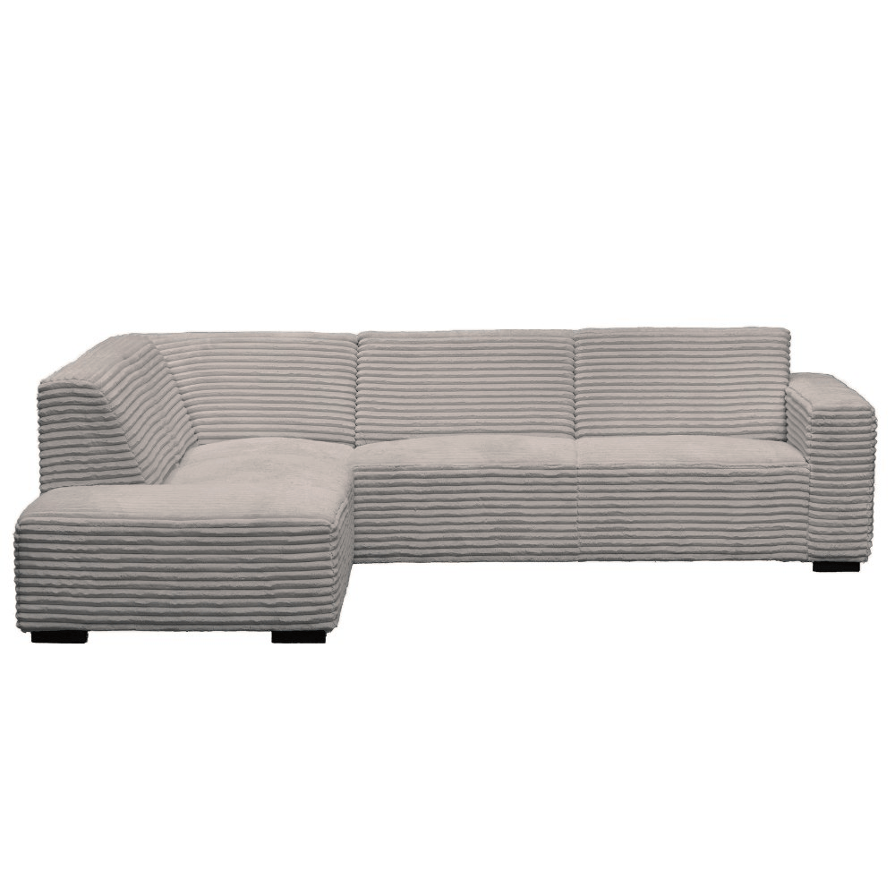 Beige corner sofa with super soft ribbed fabric Gavi - left 