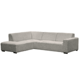 Beige corner sofa with super soft ribbed fabric Gavi - left 