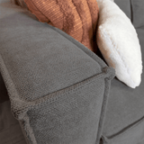 3-seater loose thick back cushions anthracite chenille Yara 