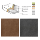 Industrial corner sofa anthracite eco-leather Brisbane - left 