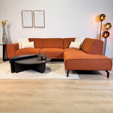 Corner sofa terracotta boucle fabric Maël - right 