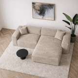 Corner sofa Wayne Chenille Taupe 260cm - Left & Right Mountable