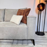 Corner sofa with beige chenille Yara chaise longue - left 