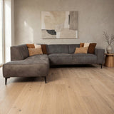 Industrial corner sofa anthracite eco-leather Brisbane - left 