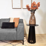 Corner sofa with compact lounge anthracite microfiber Davidson - left 