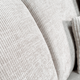 Corner sofa with chaise longue in beige chenille fabric Manon - left 