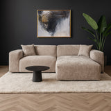 Corner sofa Wayne Chenille Taupe 260cm - Left & Right Mountable