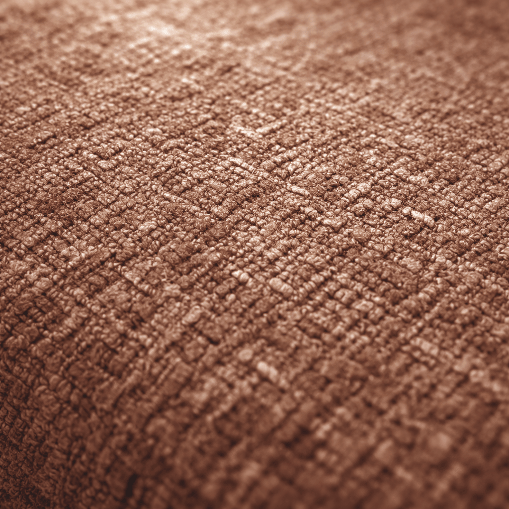 Corner sofa with chaise longue in copper chenille fabric Shane – left