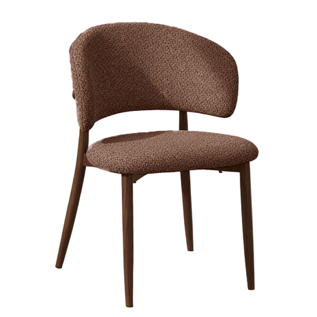 Japandi dining chair Yura copper - walnut look frame