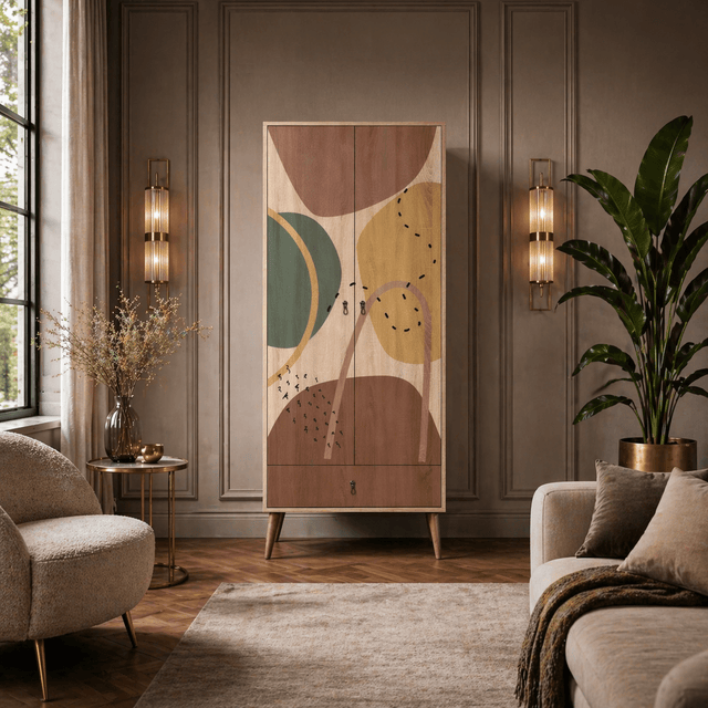 Kledingkasten - Kledingkast City Gardrop Multicolor Melamine 80x190x45 cm - Dimehouse
