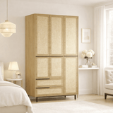 Kledingkasten - Kledingkast Kosmos Walnoot Eik Melamine 112,2x195,6x55 cm - Dimehouse