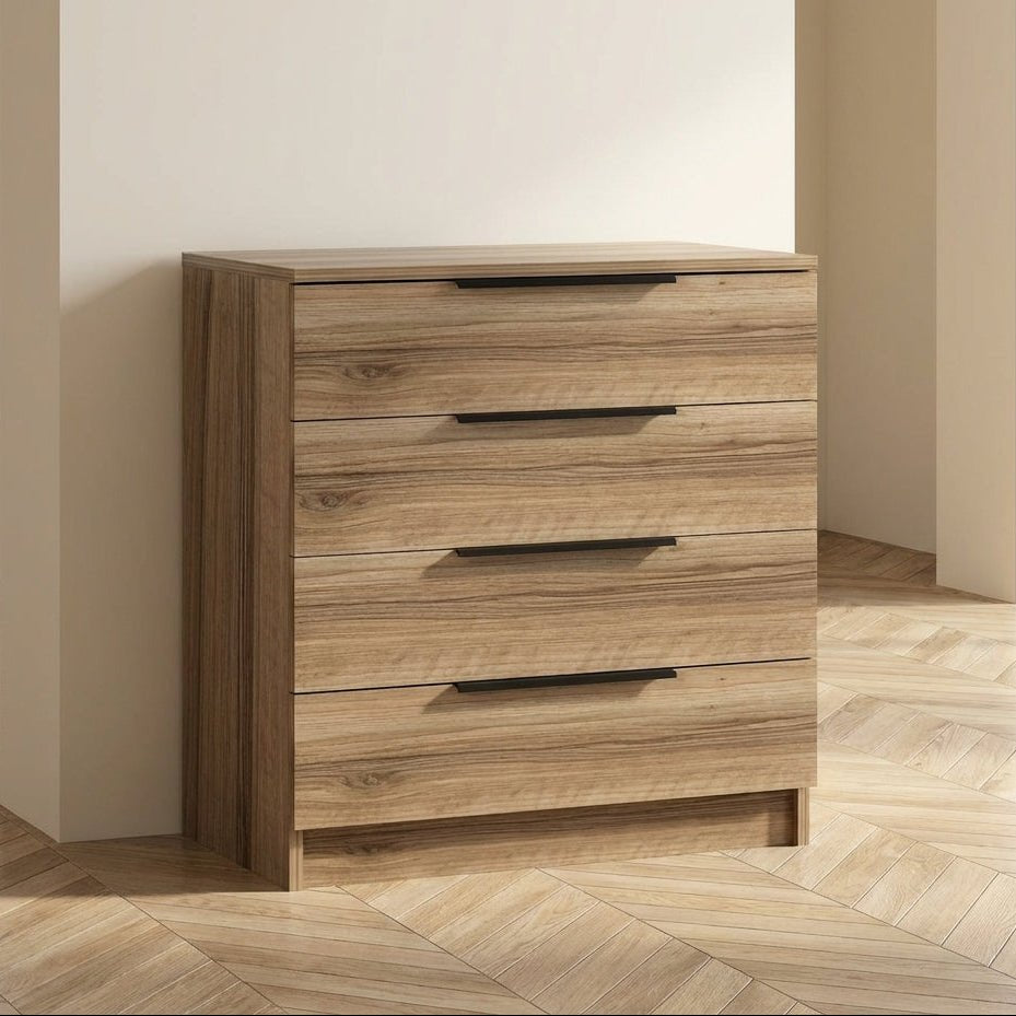 Chest of drawers Kala plus walnut melamine 73x77x42 cm – Dimehouse