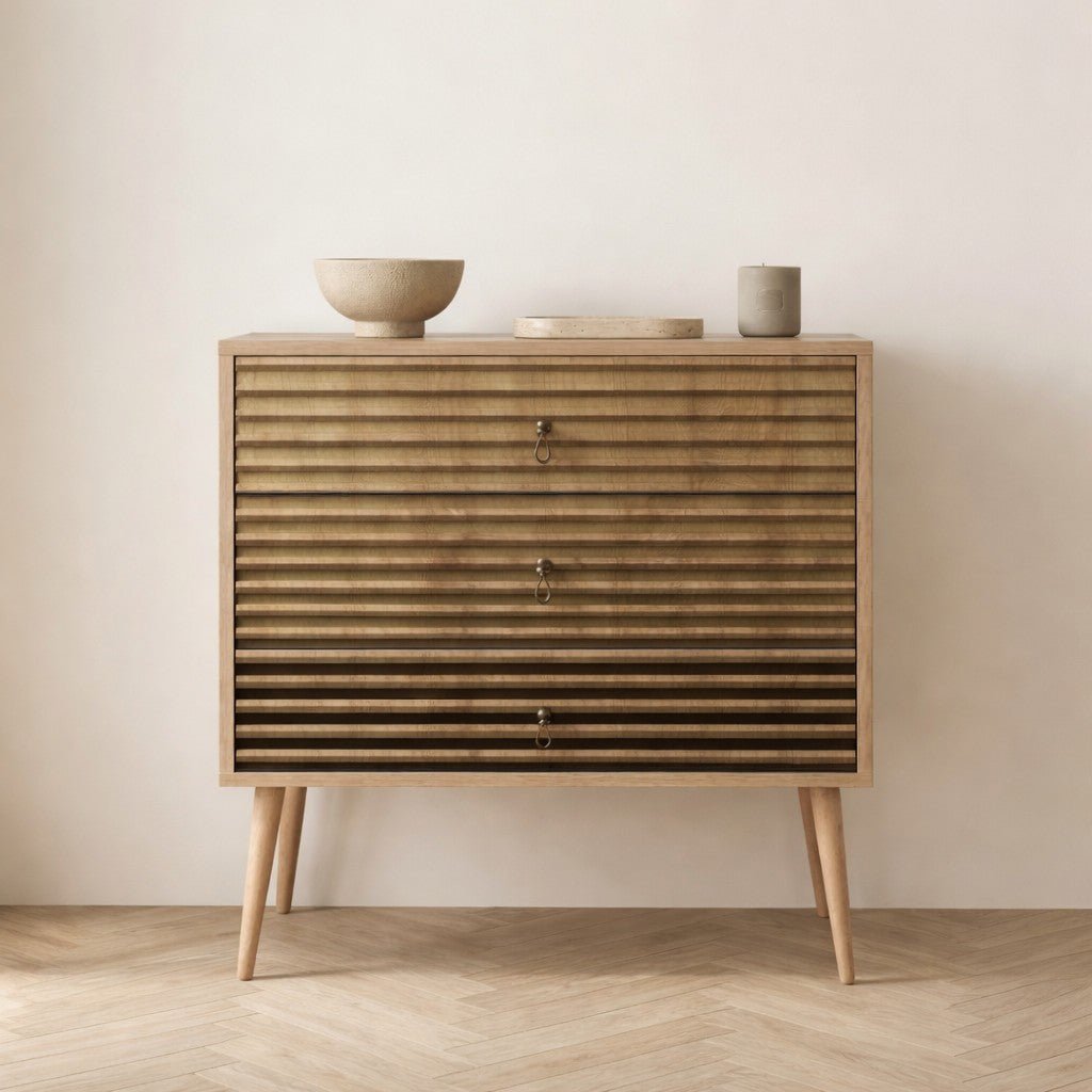 Ladekasten - Ladekast Trio Sonoma Eik Melamine 80x90x40 cm - Dimehouse