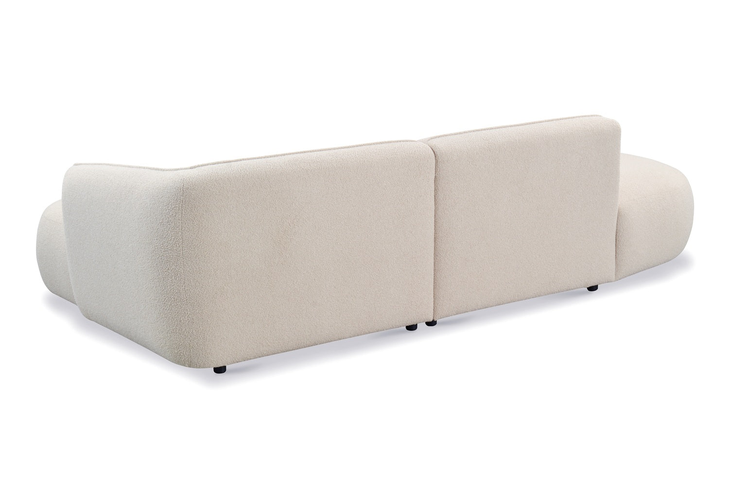 Sophie Corner Sofa Bouclé Right | Chaise Longue + Ottoman – Dimehouse