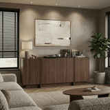 Lowen walnut melamine sideboard 180x45x80 cm