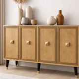 Dressoirs - Modern Dressoir Ansel Sapphire Eikenlook Melamine 120 cm - Dimehouse