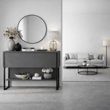 Modern Sideboard Anthracite Luxury 120x80x30 - Black Frame - One Compartment 
