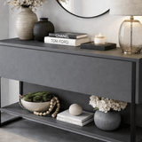 Modern Sideboard Anthracite Luxury 120x80x30 - Black Frame - One Compartment 