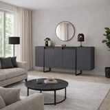 Modern Sideboard Anthracite Luxury 160x80x35 - Black Frame 