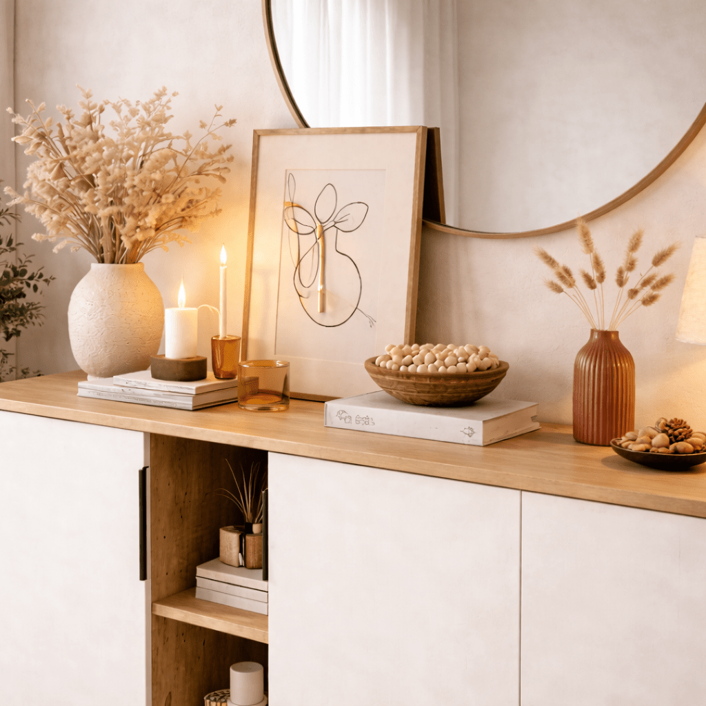 Modern Sideboard Tarz 150 cm White–Oak Look Melamine