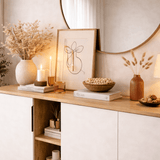 Modern Sideboard Tarz 150 cm White–Oak Look Melamine