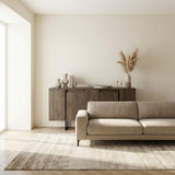 Modern sideboard Walnut Luxe 160x80x35 - Black frame