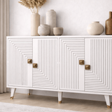 Dressoirs - Modern Dressoir Wit - Goud 120 cm Melamine Ahart - Dimehouse