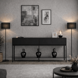 Modern Dresser Black Lord 150x30x80 - Two Compartments