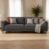 Modern 3-seater Sofa Anthracite Fabric Aniko 213x90x78 cm 